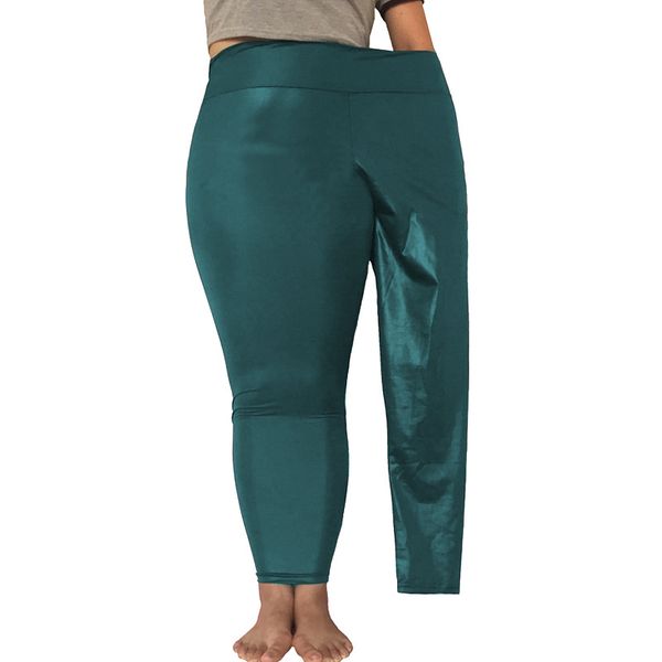 2019 new plus size ladies pants polyurethane leather trousers high waist slim fit women pants, Black
